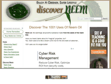 Tablet Screenshot of discoverneem.com